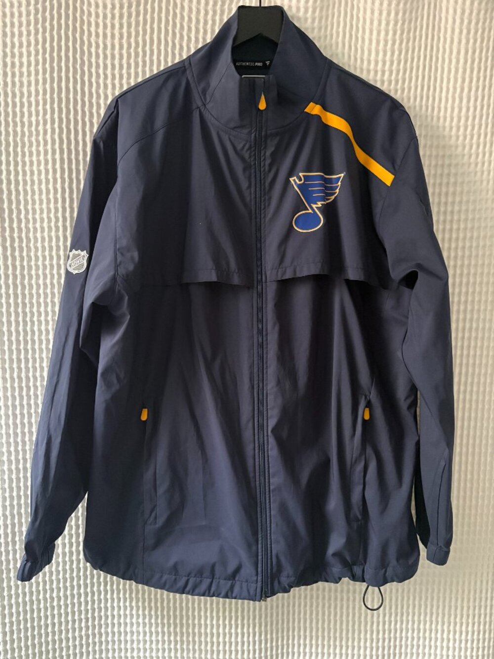 St. Louis Blues NHL Fanatics Authentic Pro navy men's windbreaker rain jacket L